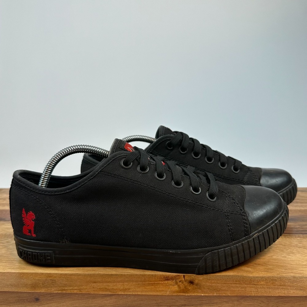 Mens Chrome Industries Black Canvas SPD Cycling Shoes‎ Sneakers Size 10 M GUC